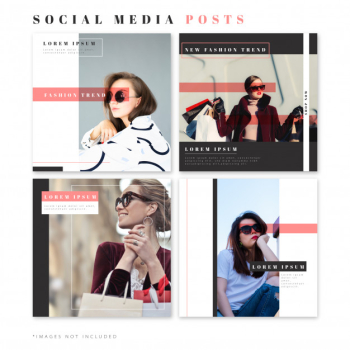 Fashion posts for social media Free Vector Fashion posts for social media Free Vector
