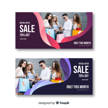 Fashion sale banner collection Free Vector Fashion sale banner collection Free Vector