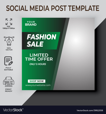 fashion sale social media post template fashion sale social media post template