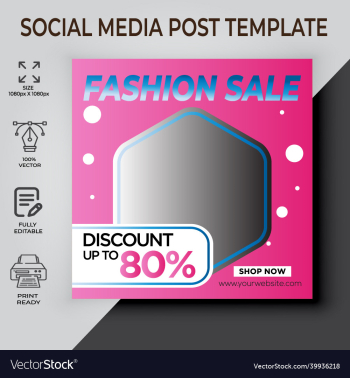 fashion sale social media post template fashion sale social media post template