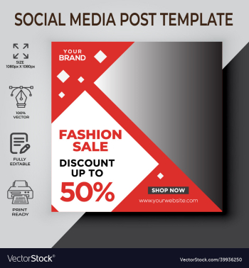fashion sale social media post template fashion sale social media post template