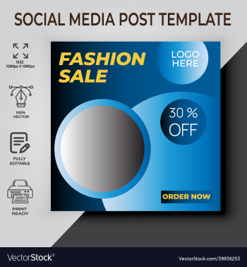fashion sale social media post template fashion sale social media post template