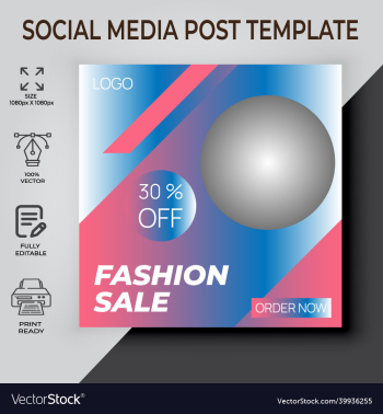 fashion sale social media post template fashion sale social media post template