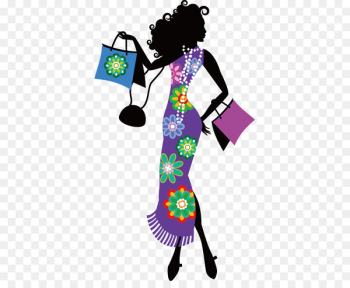 Fashion Silhouette Shopping Illustration - Shopping Fashion woman silhouette 