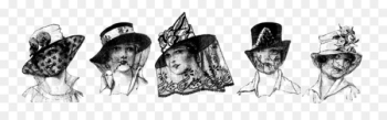 Fashion Vintage clothing Hat Decoupage Clip art - Border Fashion Cliparts 