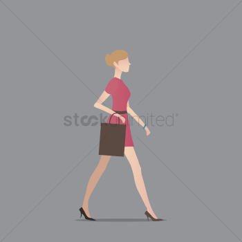 Fashionable woman holding shopping bag Fashionable woman holding shopping bag