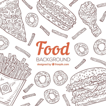 Fast food background Fast food background
