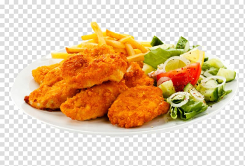 Fast food Chicken nugget French fries Fried chicken, Fried chicken, french fries with tomato and vegetables transparent background PNG clipart