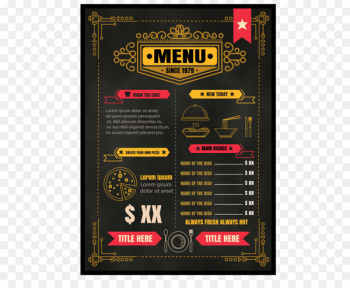Fast food Hamburger Menu Restaurant - Vector fast-food restaurant menu 