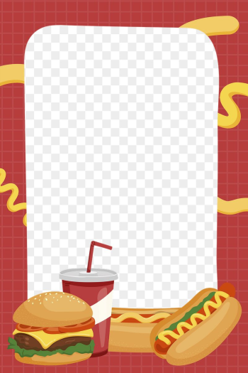 Fast food png frame, cute | Free PNG - rawpixel