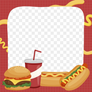 Fast food png frame, cute | Free PNG - rawpixel