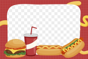 Fast food png frame, cute | Free PNG - rawpixel