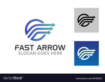 faster express with arrow symbol for business