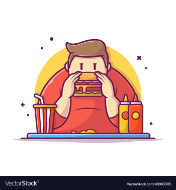 fat guy eating burger soft drink mustard fat guy eating burger soft drink mustard