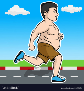 fat man overweight chubby young man jogging fat man overweight chubby young man jogging