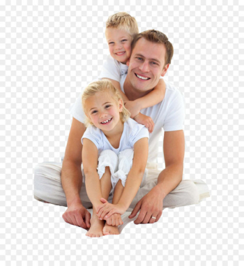 Father Hug Daughter Happiness Son - Father and child Father Hug Daughter Happiness Son - Father and child