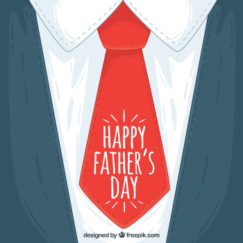 Father's day background with red necktie Father's day background with red necktie