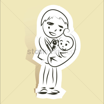 Father with newborn child Father with newborn child