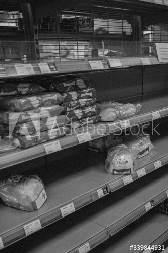 Fear of coronavirus spreading causing empty shelves in the grocery store - BRISTOL, UK, March 30, 2020