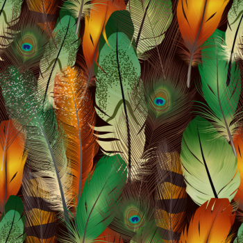 Feathers realistic pattern Feathers realistic pattern