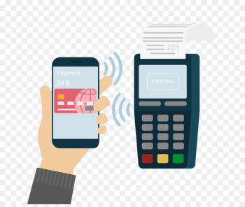 Feature phone Mobile payment Unified Payments Interface Cashless society - Vector bank card payment 