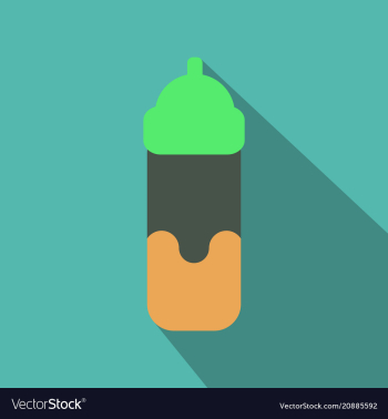 Feeding bottle icon flat of feeding bottle icon vector image Feeding bottle icon flat of feeding bottle icon vector image
