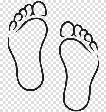 Feet illustration, Foot Black and white , Feet line chart transparent background PNG clipart