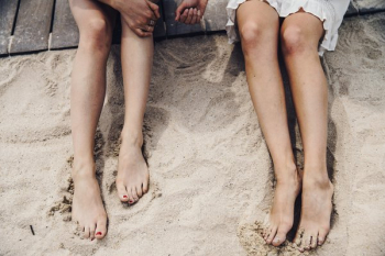 Feet In Beach Sand Feet In Beach Sand