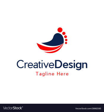 Feet wings freedom creative business logo vector image