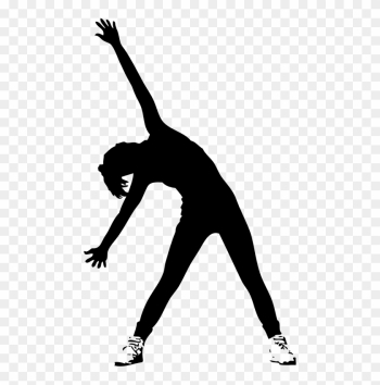 Female Athlete Silhouette Clipart - Silhouettes Of People Exercising