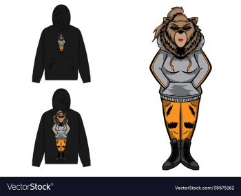 female bear fashionista character with attractive female bear fashionista character with attractive