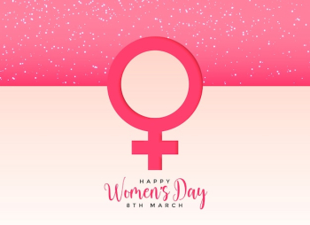 female gender symbol on beautiful pink background