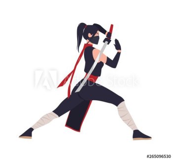 Female Japanese warrior, ninja or samurai Female Japanese warrior, ninja or samurai