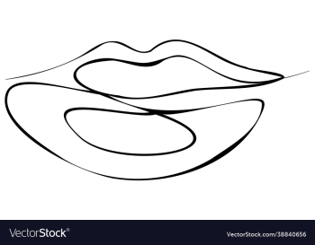 female lips line art female lips line art