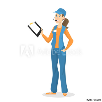 Female loader working Female loader working