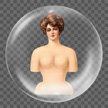 Female mannequin png sticker, bubble | Free PNG - rawpixel