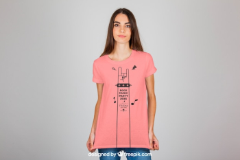 Female t shirt fashion concept Female t shirt fashion concept