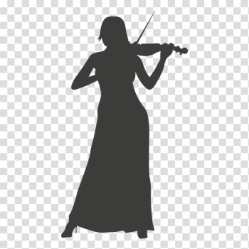 Female violinist silhouette - Transparent PNG & SVG vector