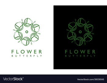 feminine floral butterfly concept logo design feminine floral butterfly concept logo design
