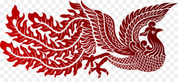 Fenghuang Phoenix Chinese dragon Illustration - Phoenix Silhouette 