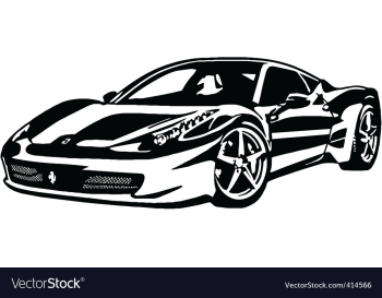Ferrari 458 Italia vector image Ferrari 458 Italia vector image