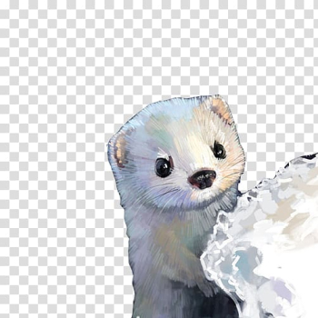 Ferret China Cat DianPing Illustration, Ferrets hide and seek creative transparent background PNG clipart