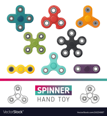 Fidget spinner icons vector image Fidget spinner icons vector image