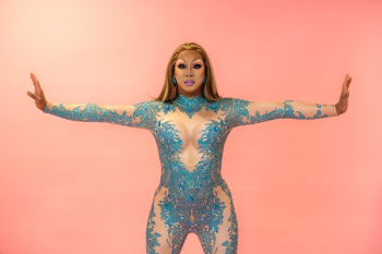 Fierce Drag Queen With Arms Outstretched Fierce Drag Queen With Arms Outstretched