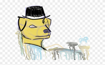 Fifteen Years Ago An Unusual Rainbow Paint Wolf Pup - Cartoon