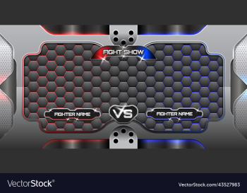 fight sport horizontal poster with 3d realistic fight sport horizontal poster with 3d realistic