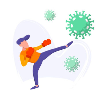 Fight the virus concept Free Vector Fight the virus concept Free Vector