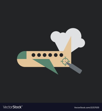 Fighter jet accident military aircraft in fire vector image Fighter jet accident military aircraft in fire vector image