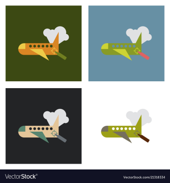 Fighter jet accident military aircraft in fire vector image Fighter jet accident military aircraft in fire vector image