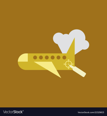 Fighter jet accident military aircraft in fire vector image Fighter jet accident military aircraft in fire vector image